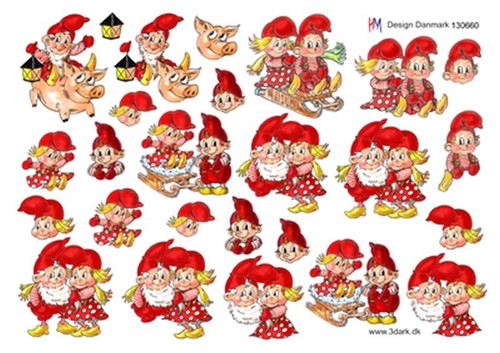 3D Små motiver polkanisser